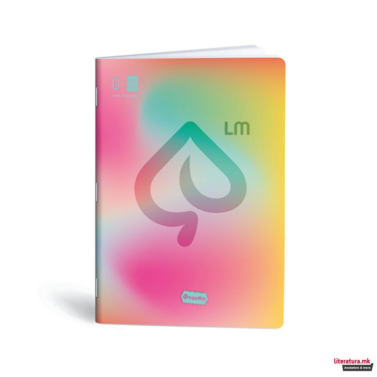 Тетратка, Lipa Mill, Premium - Pastel, A4, коцки 