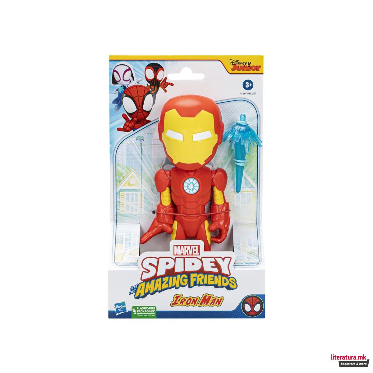 Фигура, Spidey And His Amazing Friends - Iron Man Supersized Hero, 22 cm 