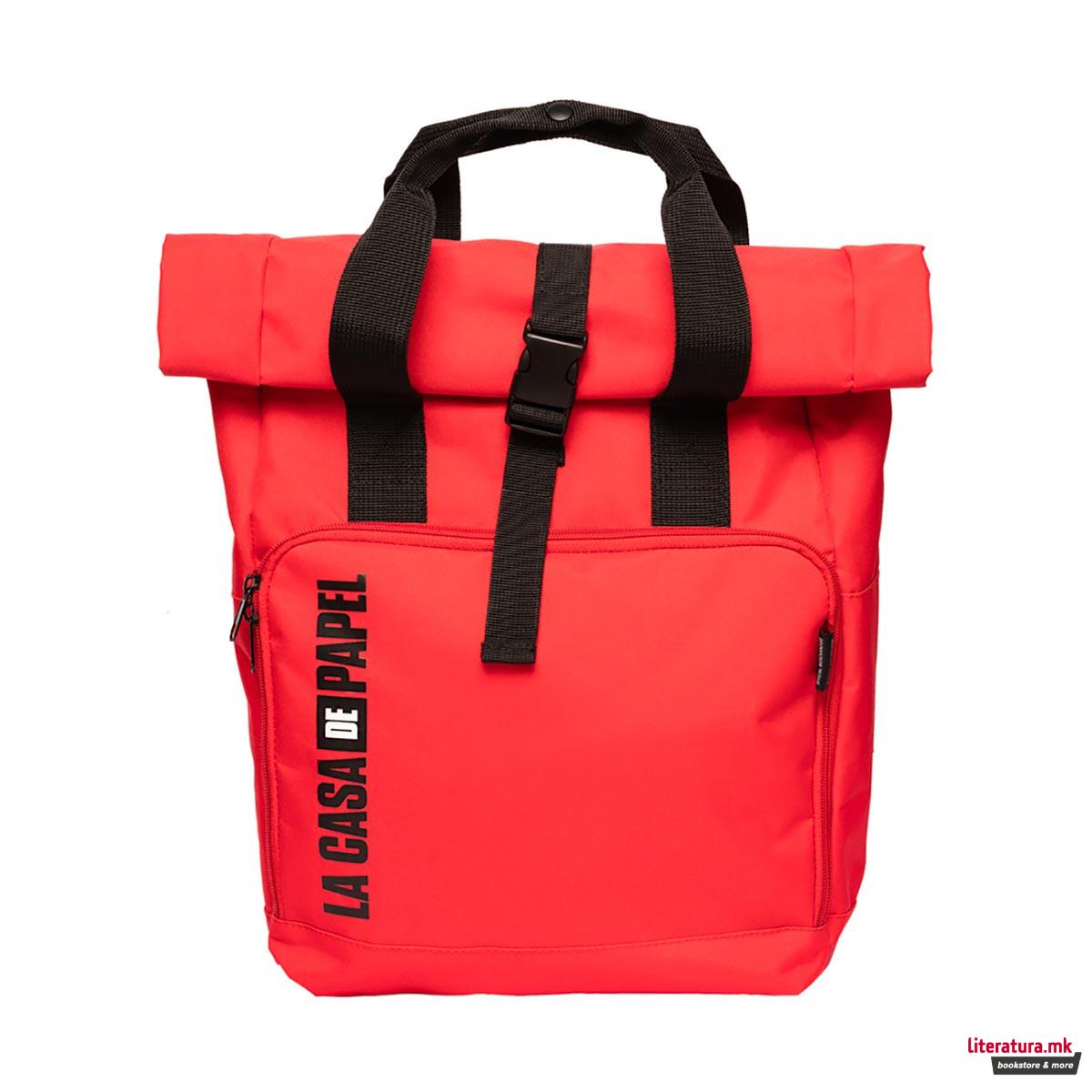 Ранец, La Casa De Papel - Logo, црвен 