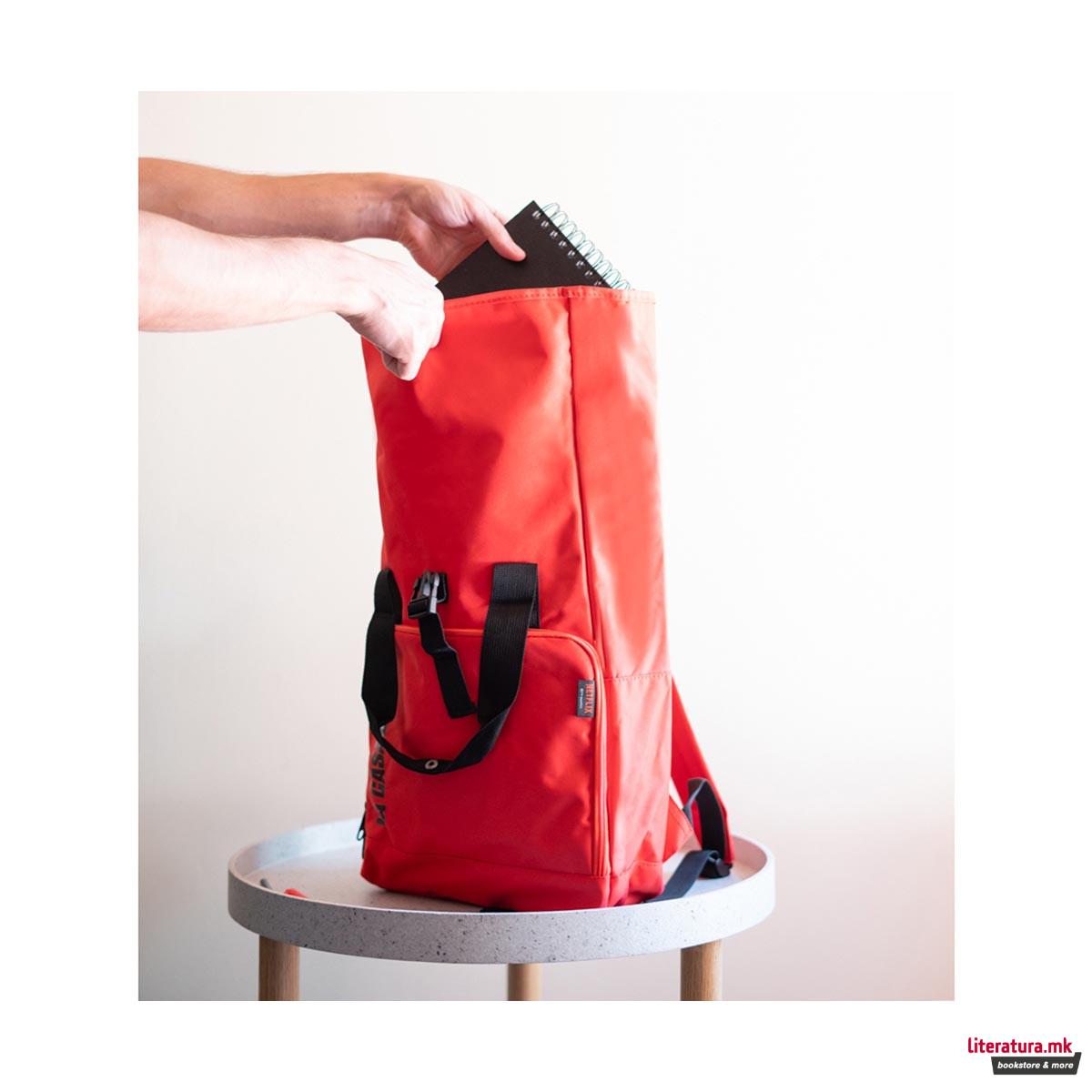 Ранец, La Casa De Papel - Logo, црвен 