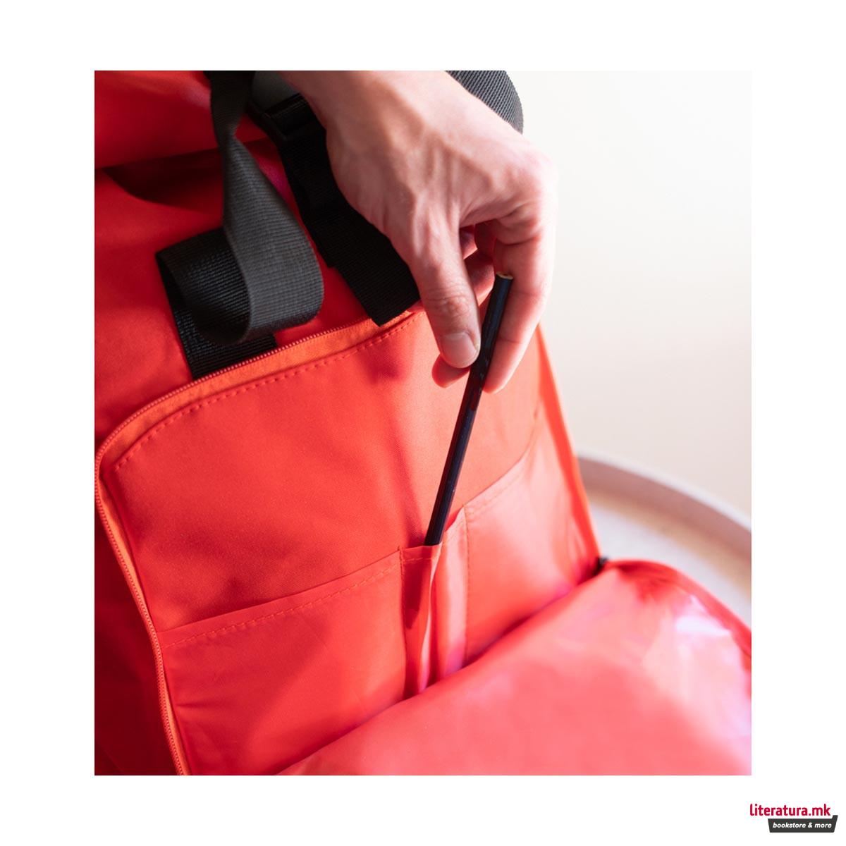 Ранец, La Casa De Papel - Logo, црвен 