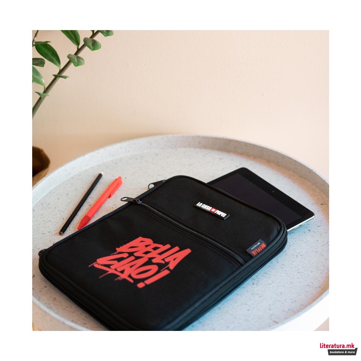 Футрола за таблет, La Casa De Papel - Logo, црнa 