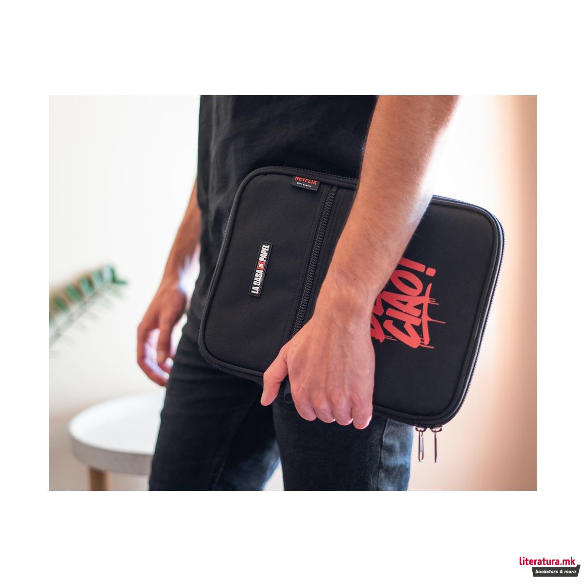 Футрола за таблет, La Casa De Papel - Logo, црнa 
