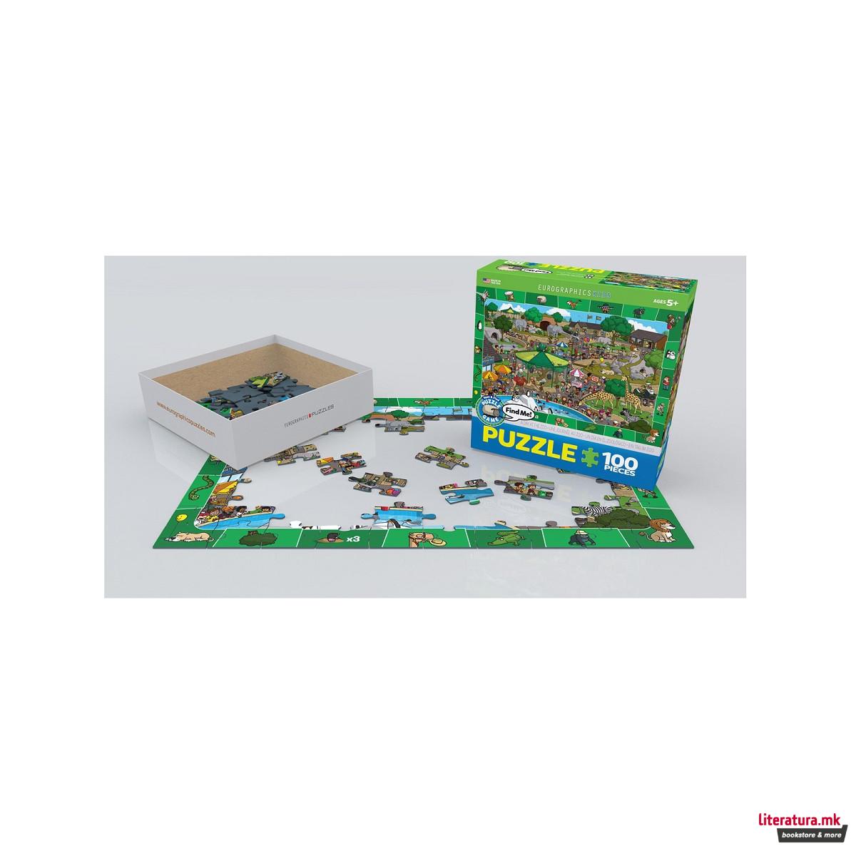 Сложувалка, A Day in the Zoo, 100 парчиња 