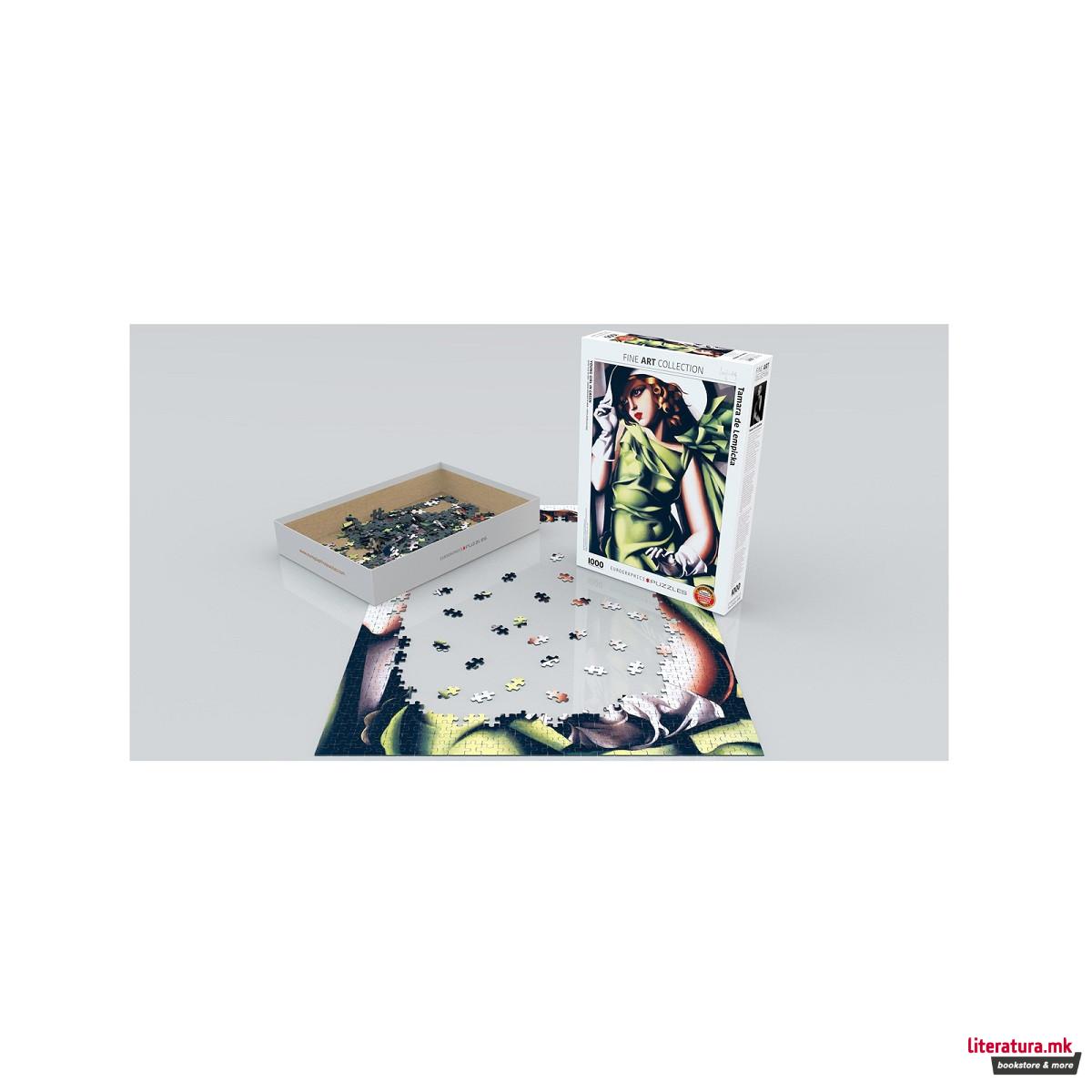 Сложувалка, Young Girl in Green, Tamara De Lempicka, 1000 парчиња 