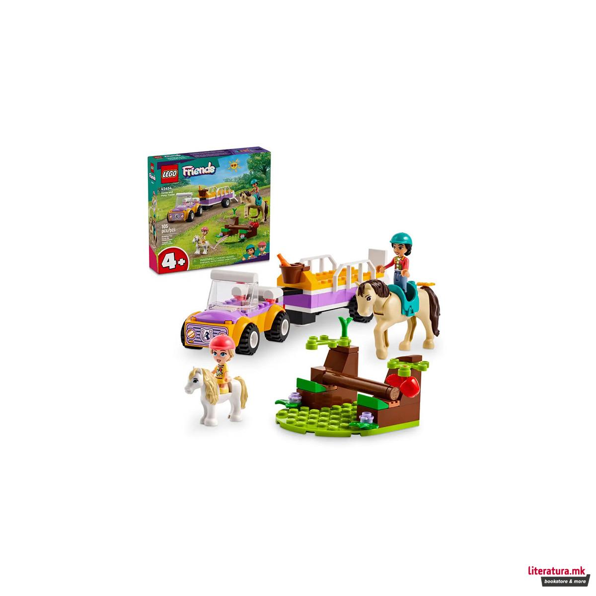 LEGO коцки, Friends, Horse and Pony Trailer 