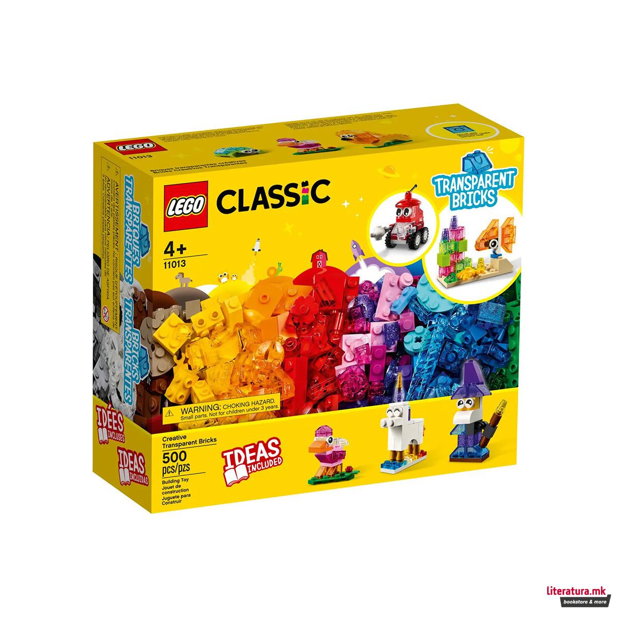LEGO коцки, Classic, Creative Transparent Bricks 
