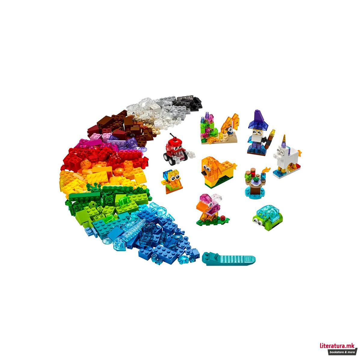 LEGO коцки, Classic, Creative Transparent Bricks 