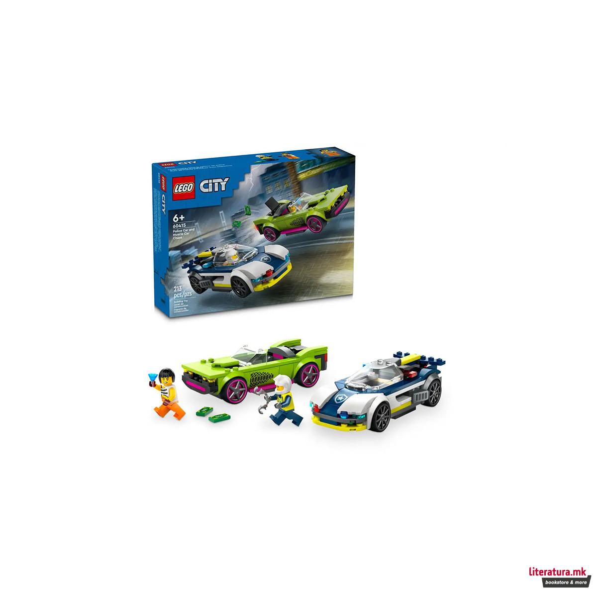 LEGO коцки, City, Police Car and Muscle Car Chase 