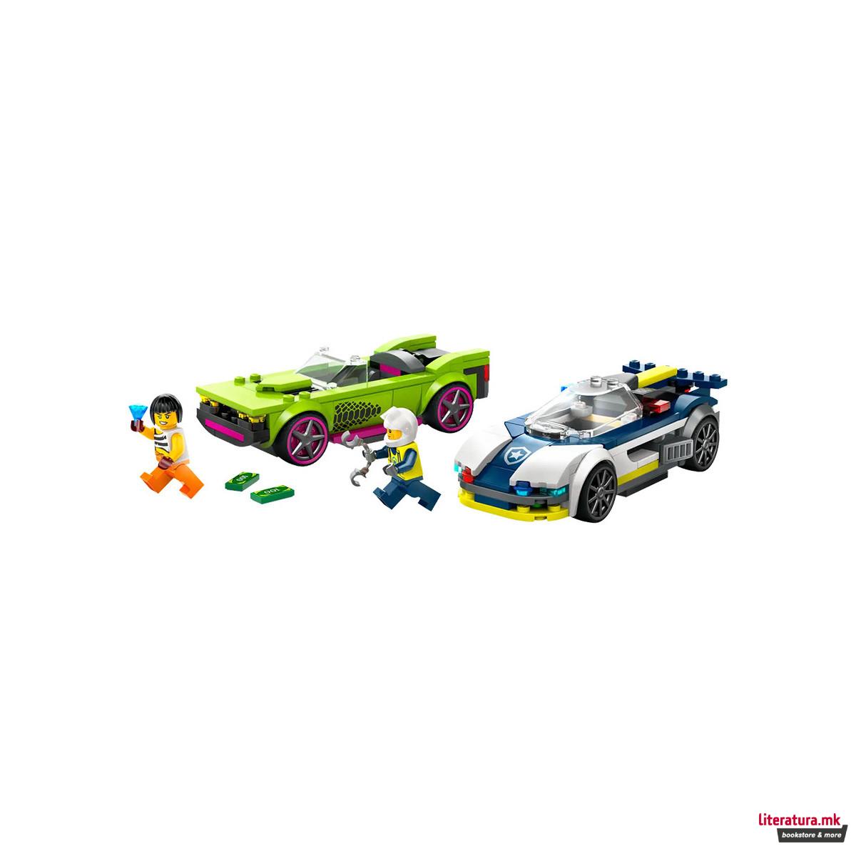 LEGO коцки, City, Police Car and Muscle Car Chase 