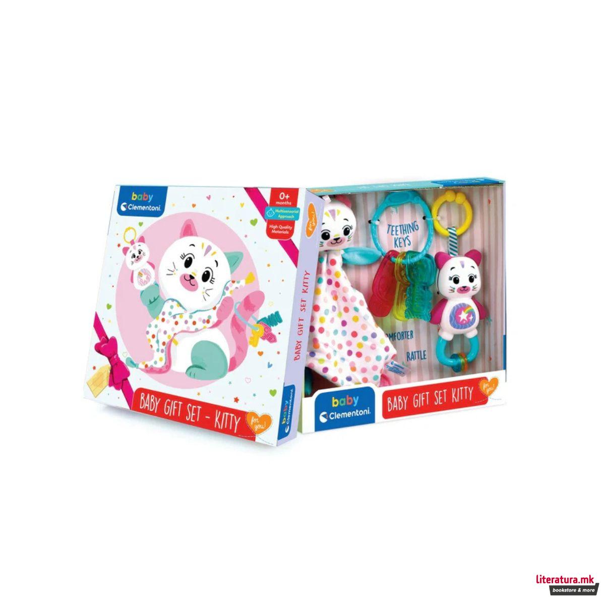 Сет за подарок за бебе, Baby Clementoni - Kitty 