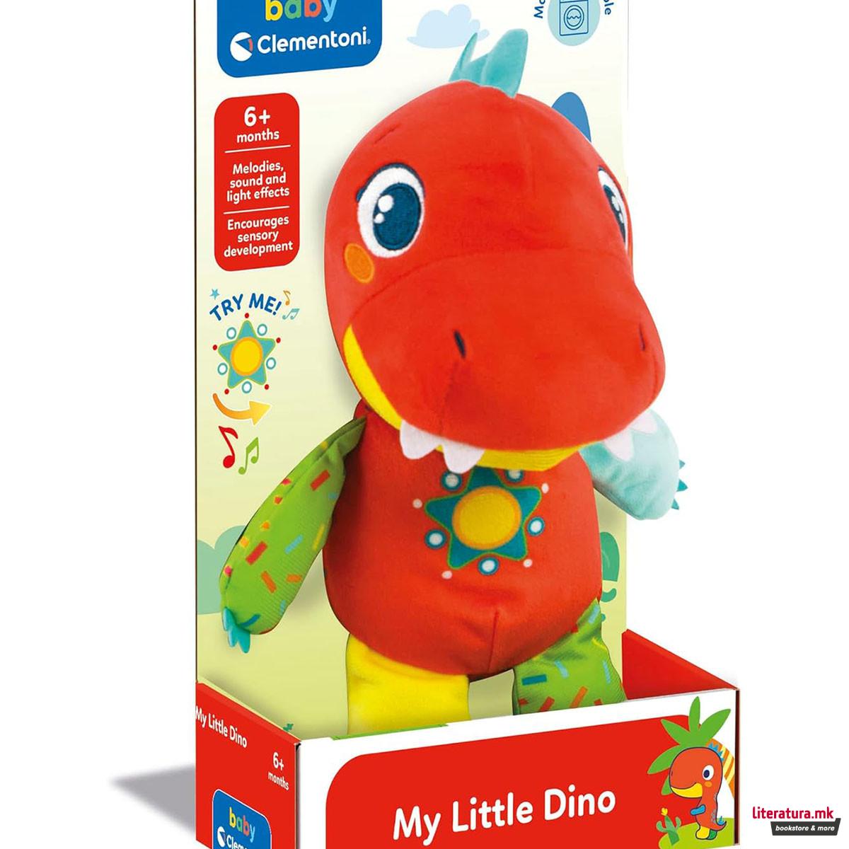 Плишана играчка со звук, Baby Clementoni - My Little Dino 