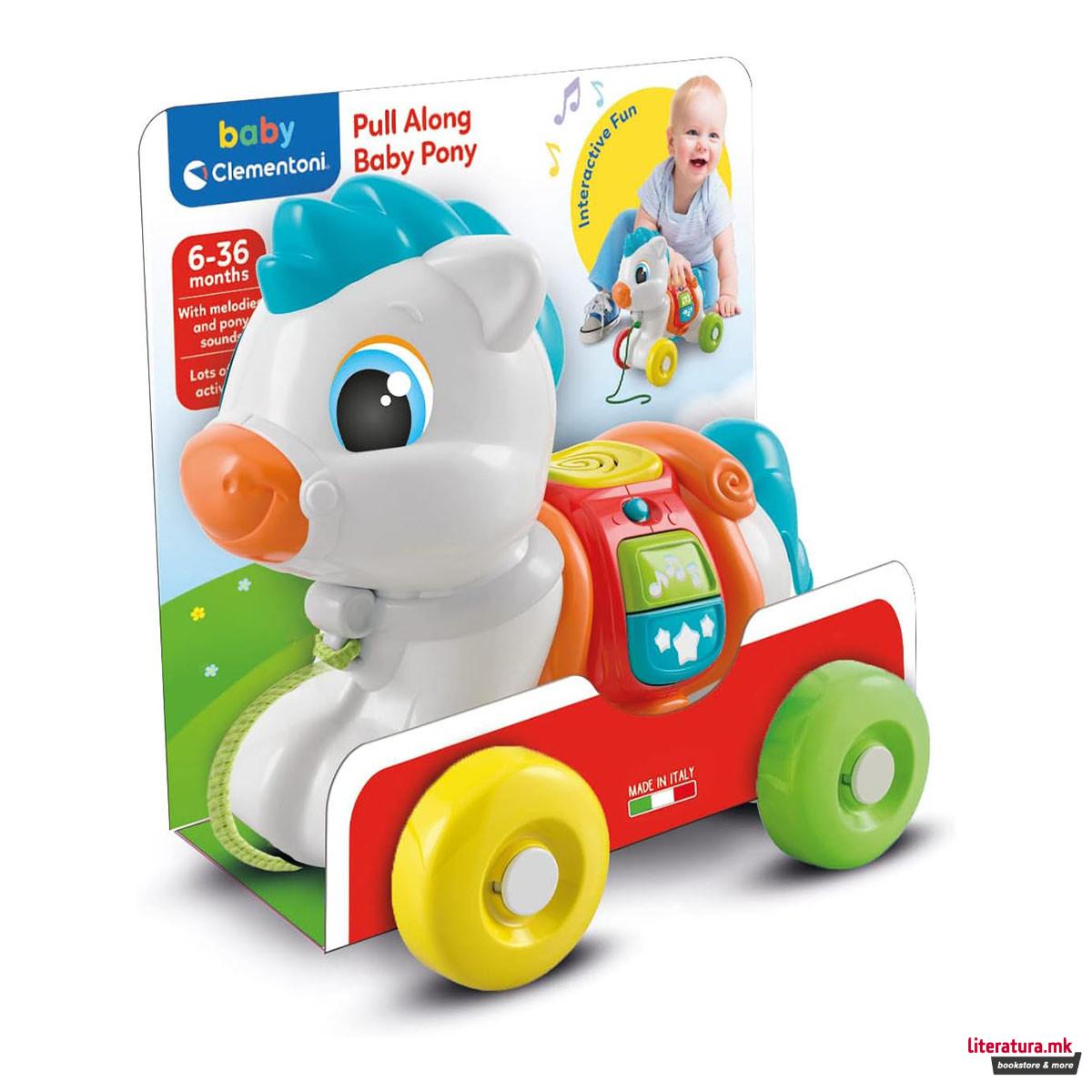 Играчка за влечење, Baby Clementoni - Pull Along Baby Pony 