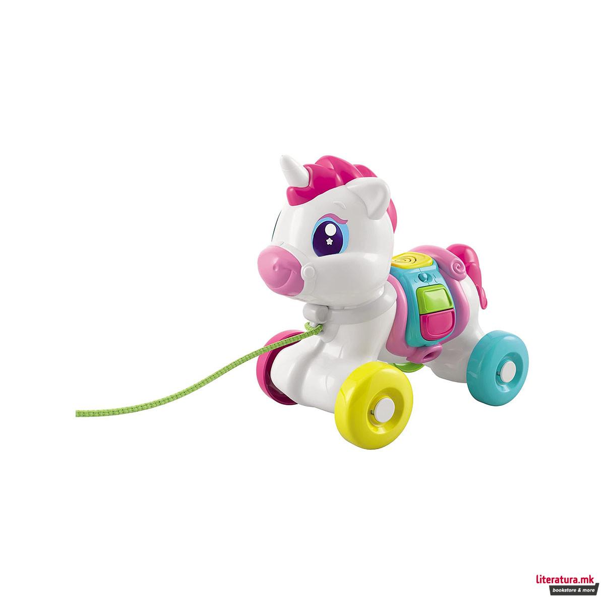 Играчка за влечење, Baby Clementoni - Pull Along Baby Unicorn 