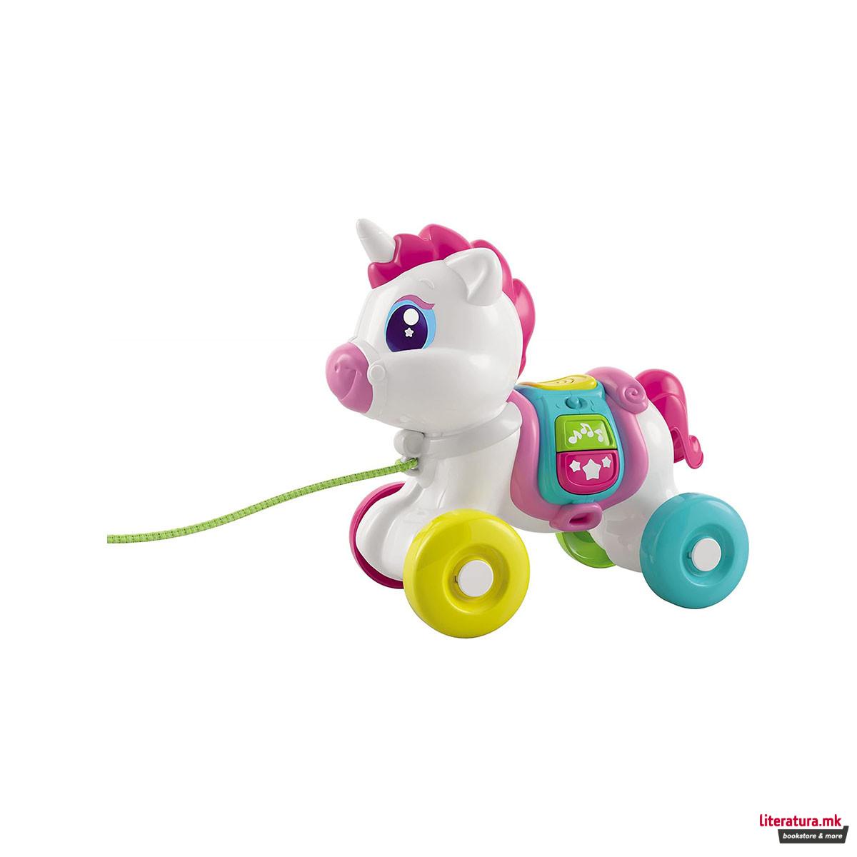 Играчка за влечење, Baby Clementoni - Pull Along Baby Unicorn 