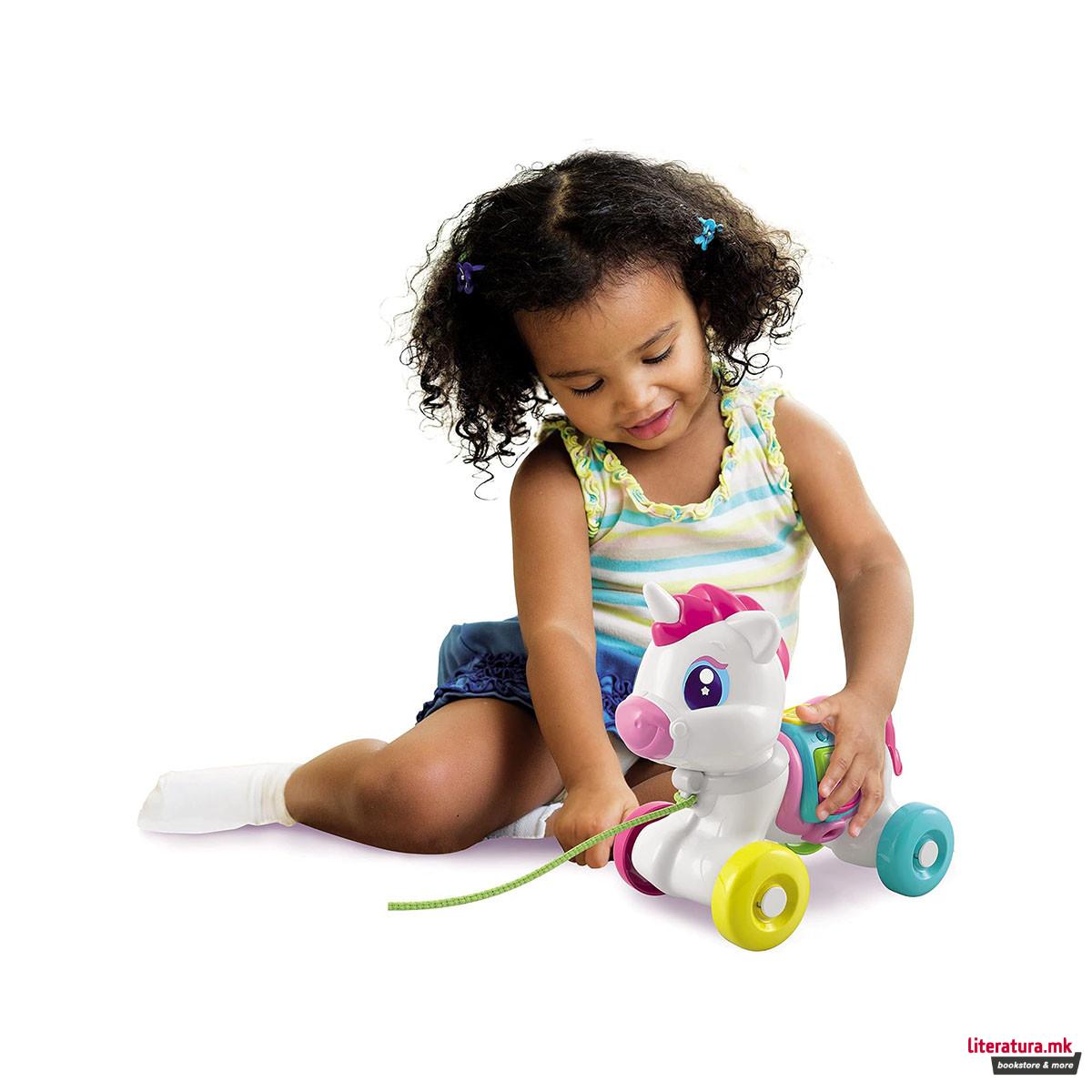 Играчка за влечење, Baby Clementoni - Pull Along Baby Unicorn 