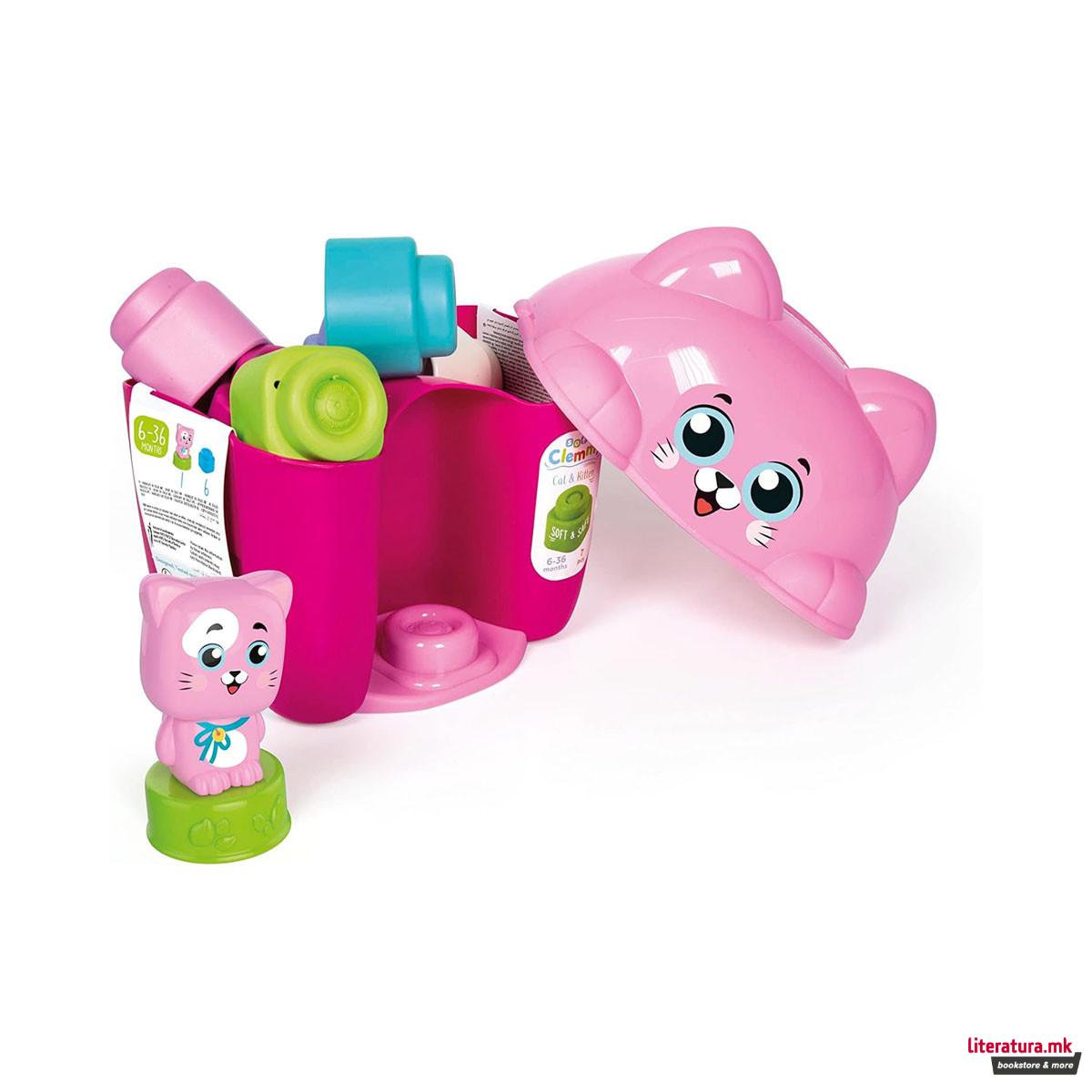Меки коцки за градба, Soft Clemmy Touch & Play - Cat & Kitty 