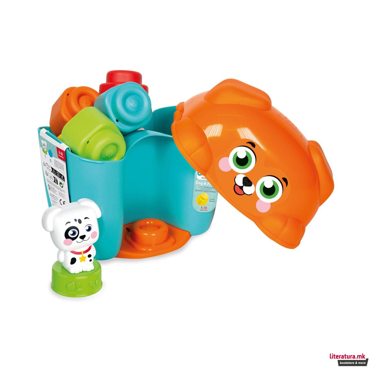 Меки коцки за градба, Soft Clemmy Touch & Play - Dog & Puppy 