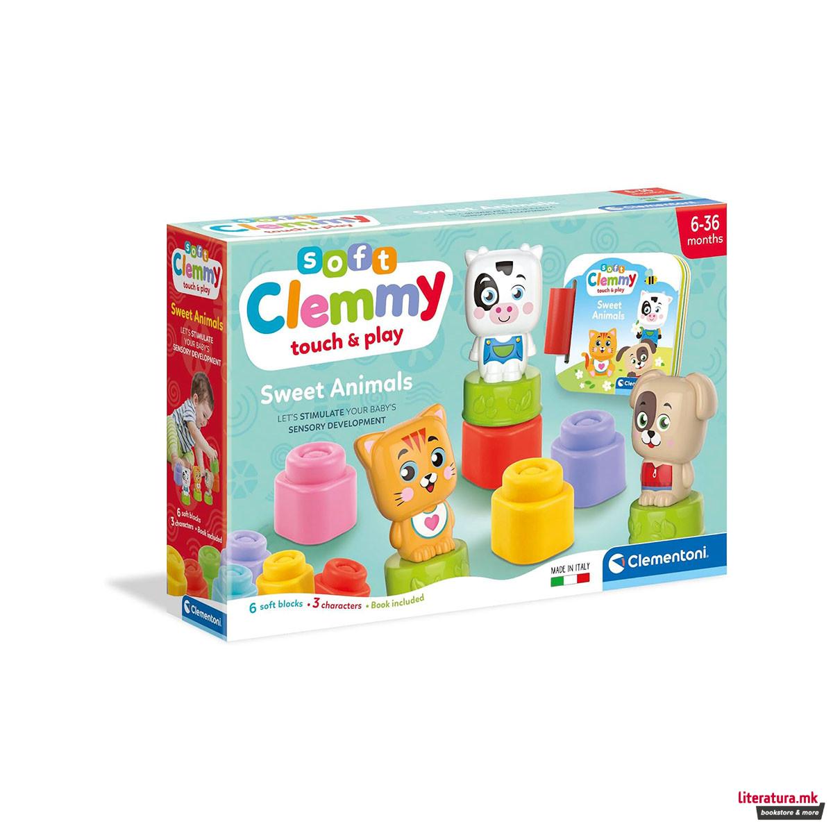 Сет за игра со меки коцки, Soft Clemmy - Sweet Animals 