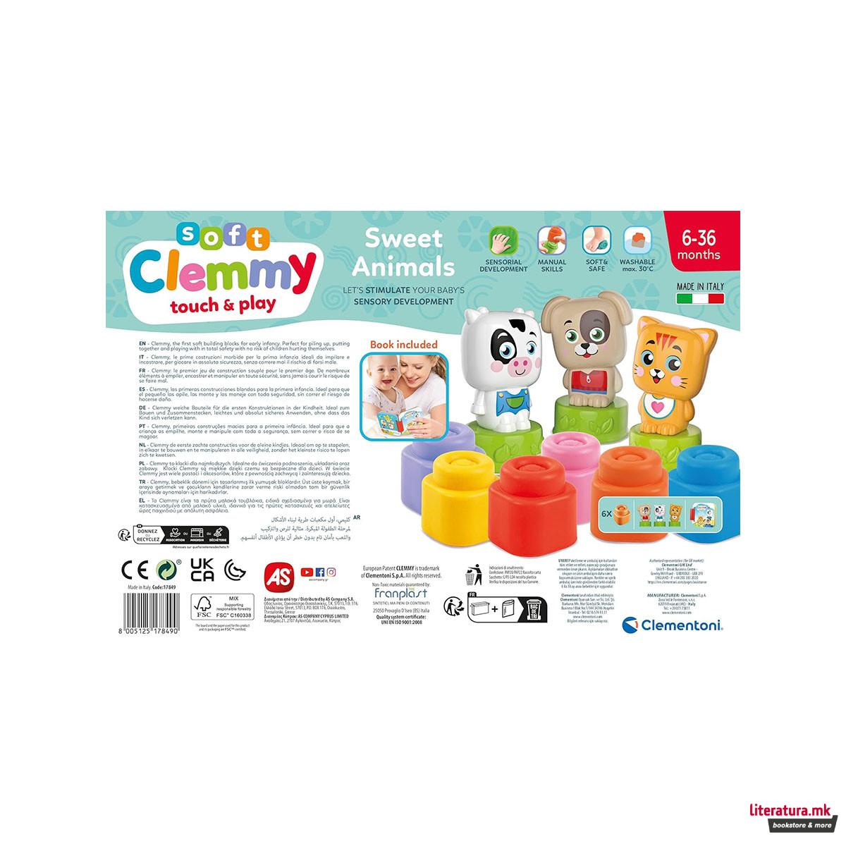 Сет за игра со меки коцки, Soft Clemmy - Sweet Animals 