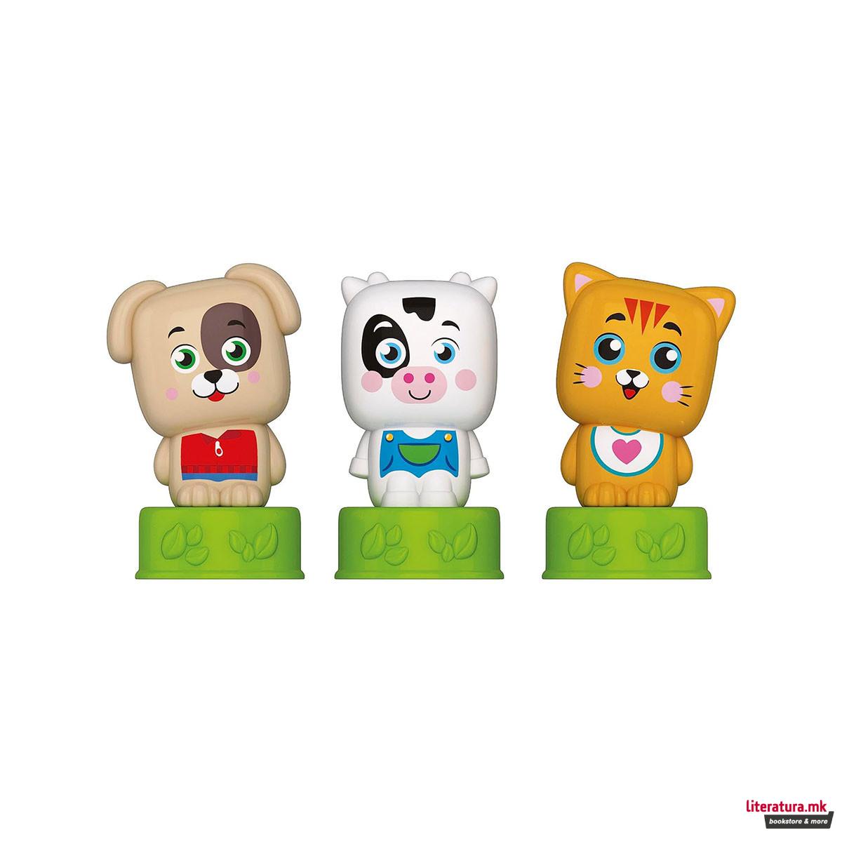 Сет за игра со меки коцки, Soft Clemmy - Sweet Animals 