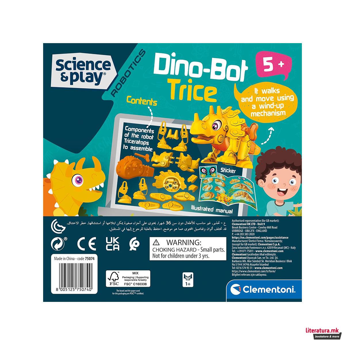 СТЕМ сет, Science&Play Robotics - Dino Bot: Triceratops 
