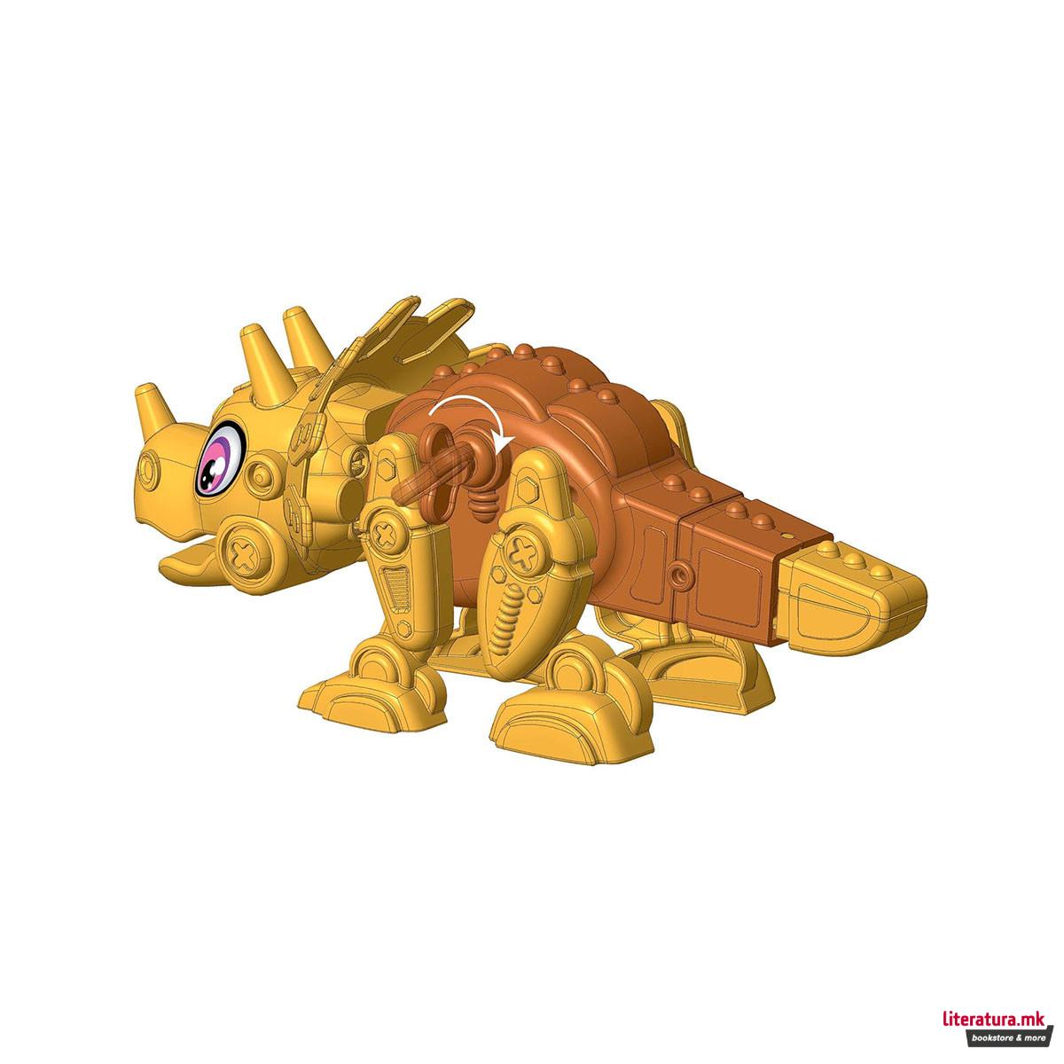 СТЕМ сет, Science&Play Robotics - Dino Bot: Triceratops 