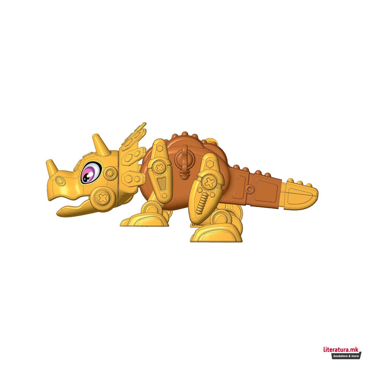 СТЕМ сет, Science&Play Robotics - Dino Bot: Triceratops 