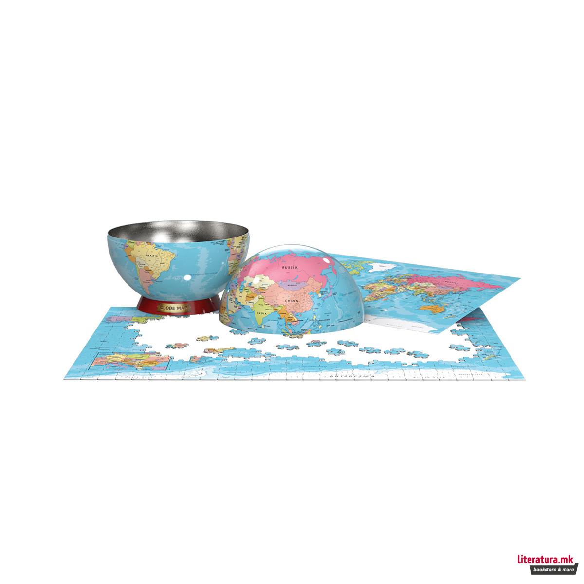 Сложувалка во метална кутија, Map of the World, 550 парчиња 