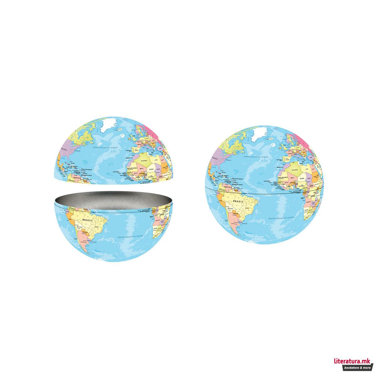 Сложувалка во метална кутија, Map of the World, 550 парчиња 