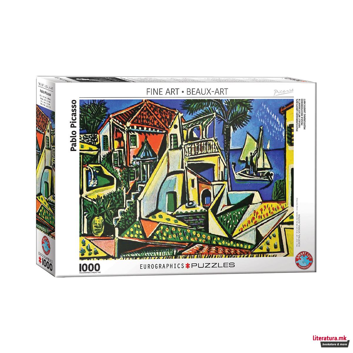 Сложувалка, Fine Art Collection, Picasso - Mediterranean Landscape, 1000 парчиња 