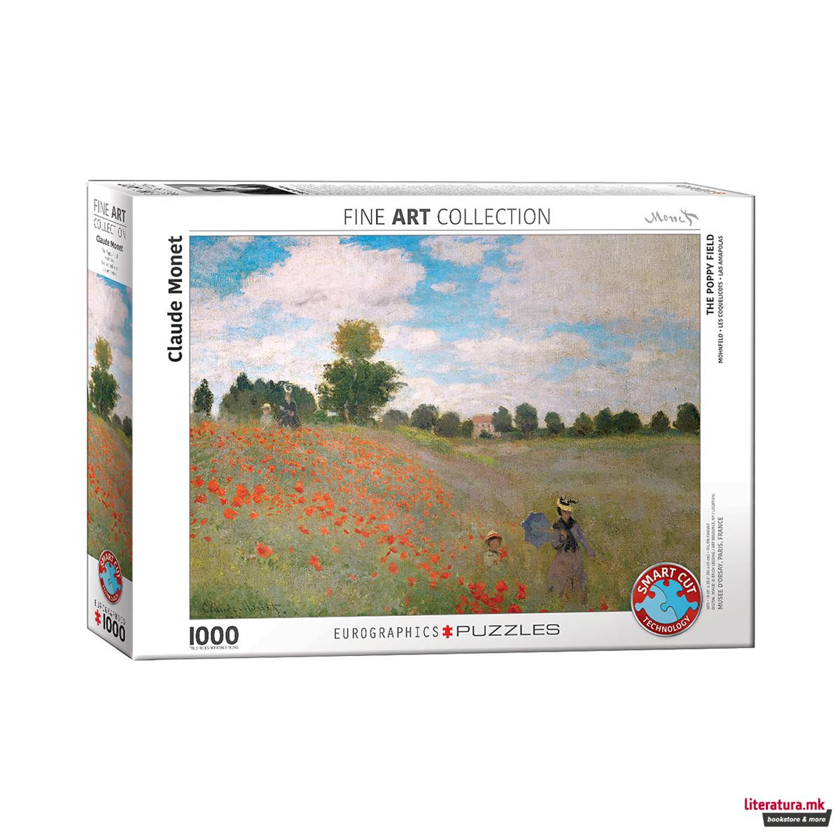 Сложувалка, Fine Art Collection, Monet - The Poppy Field, 1000 парчиња 