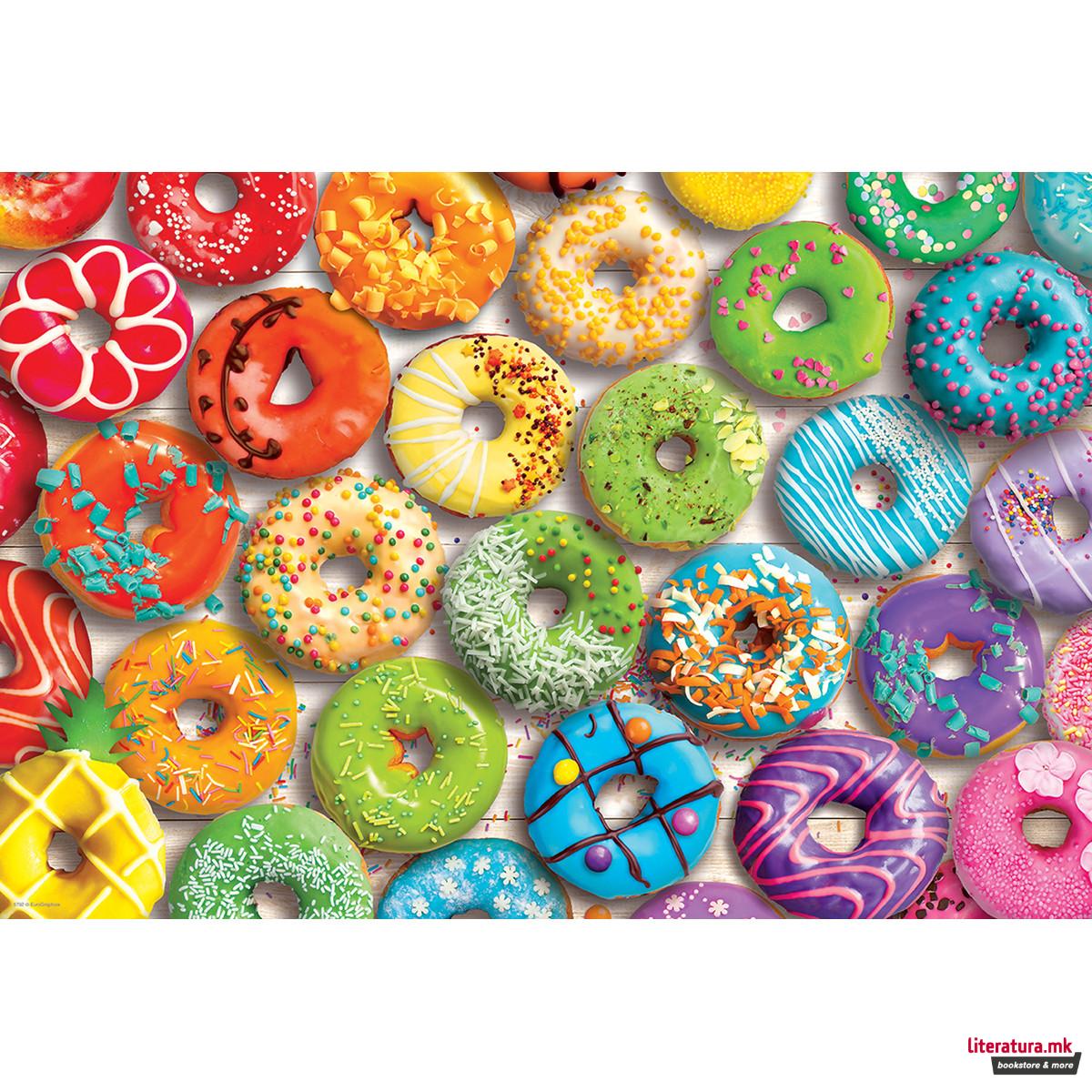 Сложувалка во метална кутија, Donut Rainbow, 550 парчиња 