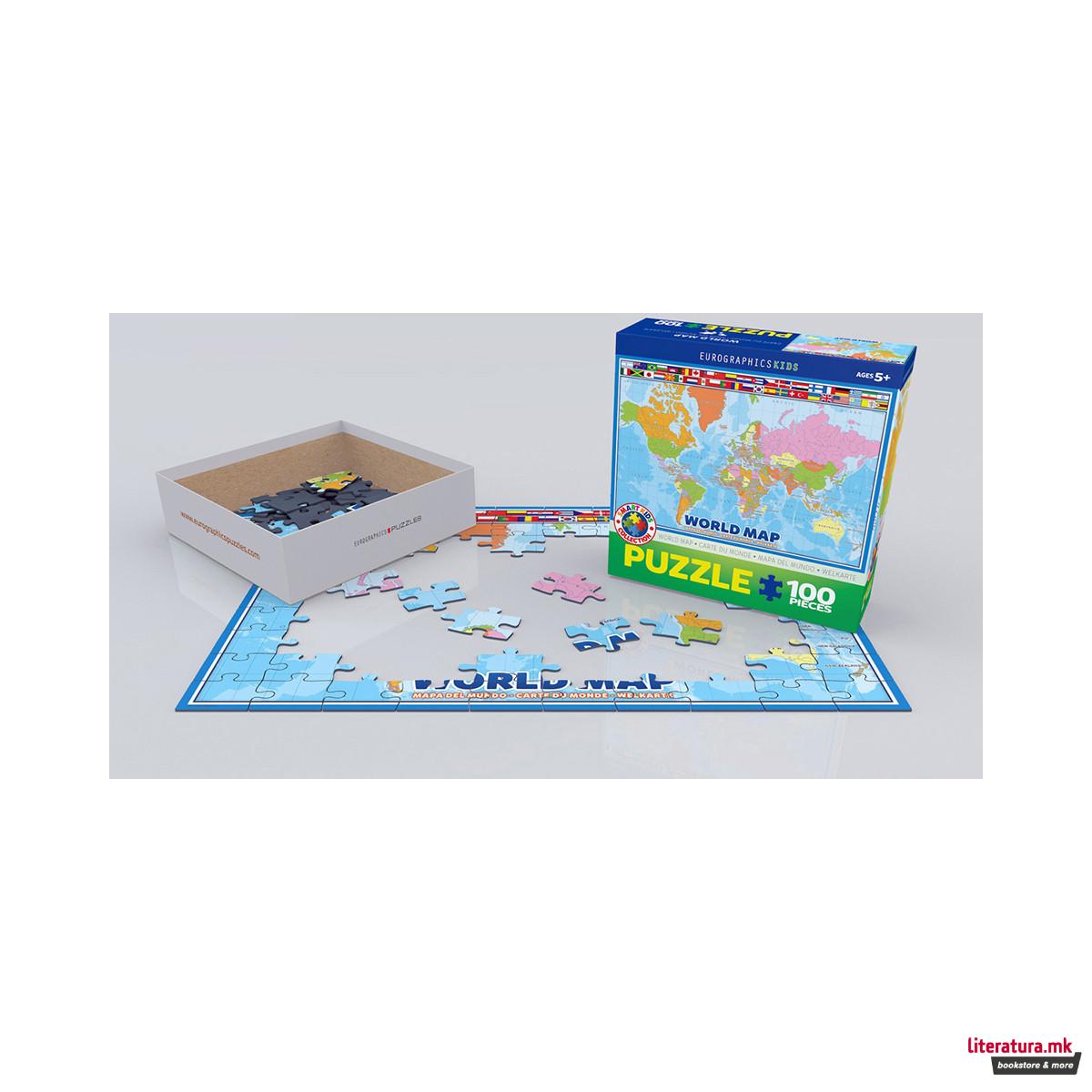 Сложувалка, Map of the World, 100 парчиња