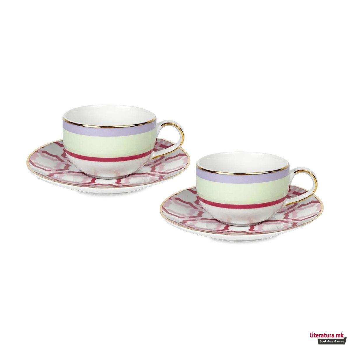 Сет од 2 шолји за кафе со тацни, Firenze 