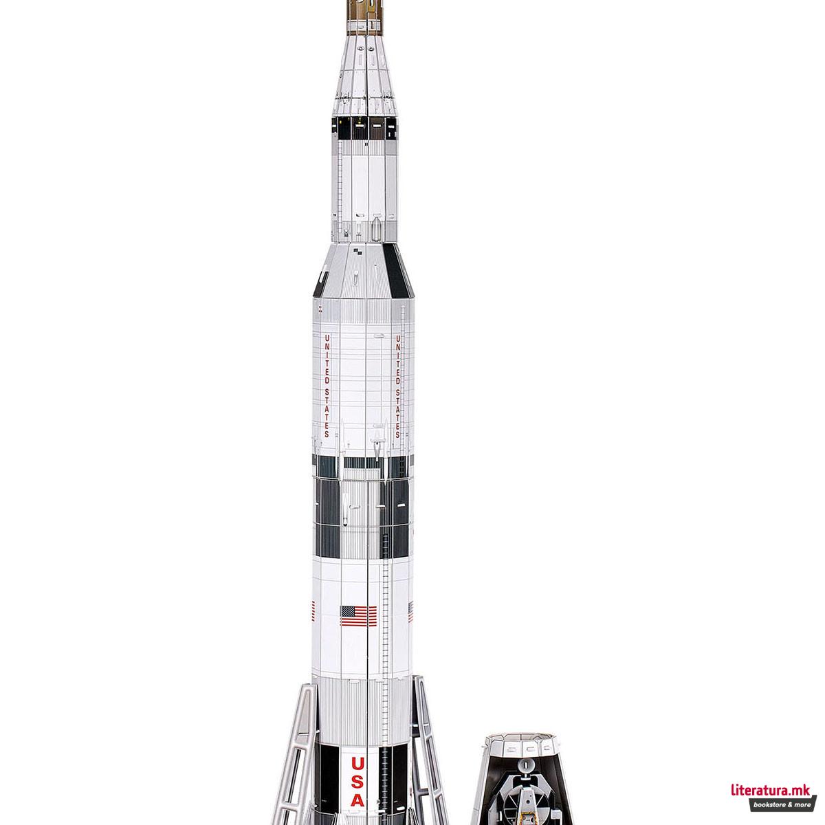 3D сложувалка, Apollo 11 Saturn V, 136 парчиња 