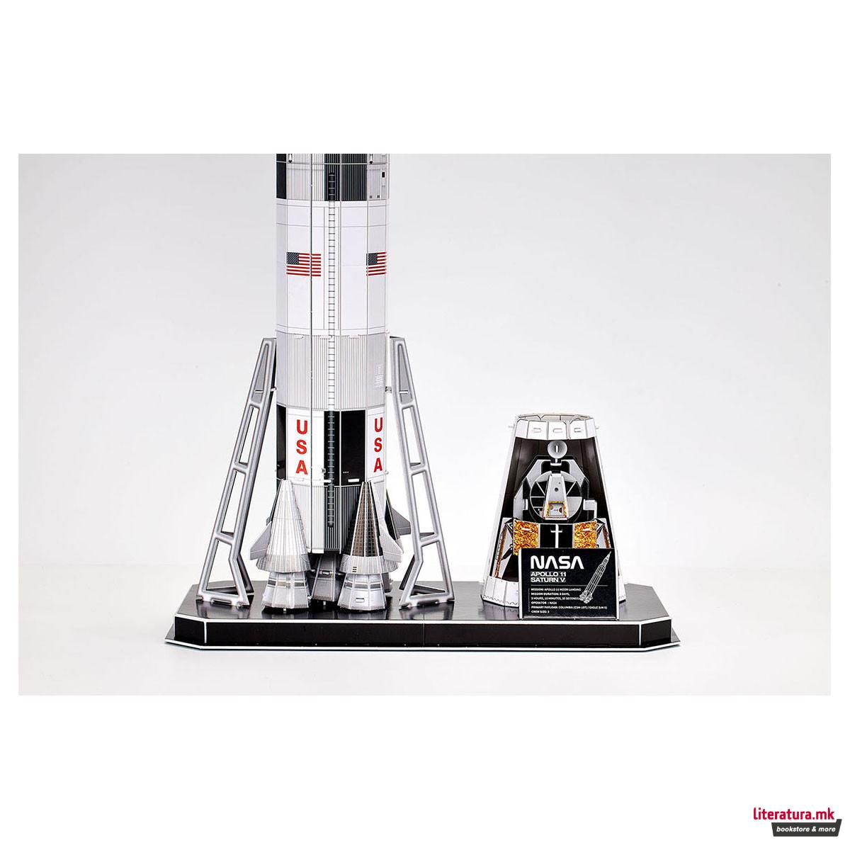 3D сложувалка, Apollo 11 Saturn V, 136 парчиња 