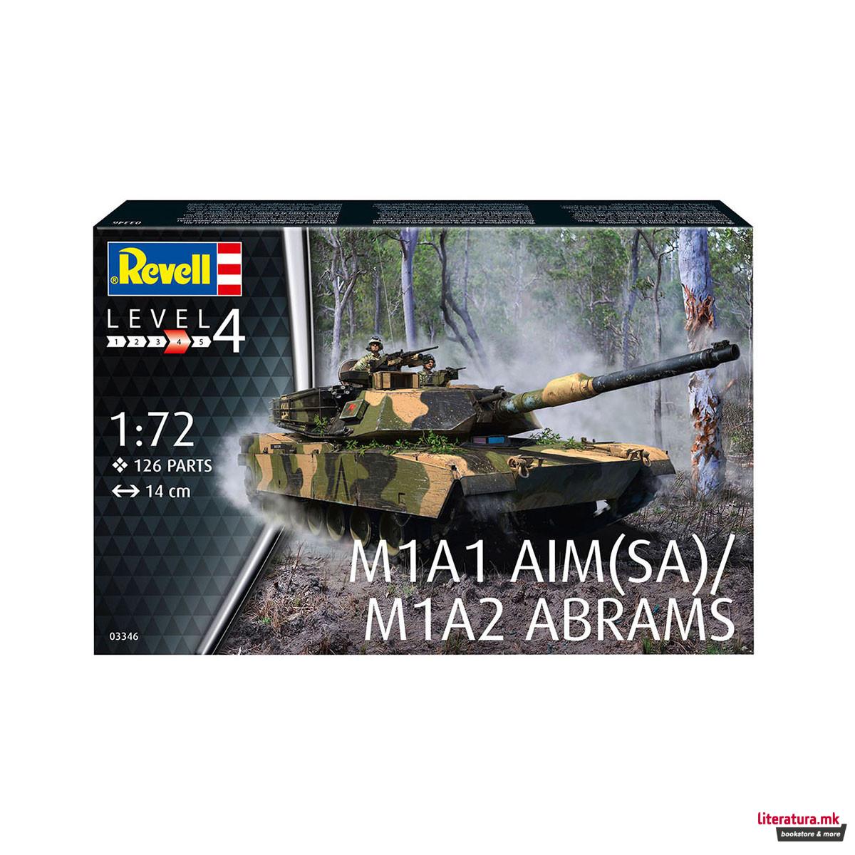 Макета, M1A1 AIM(SA)/ M1A2 Abrams, 1:72 