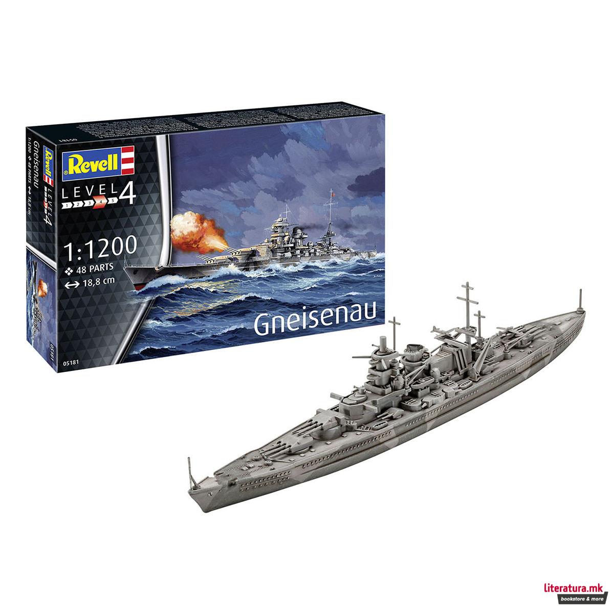 Макета, Gneisenau, 1:1200 