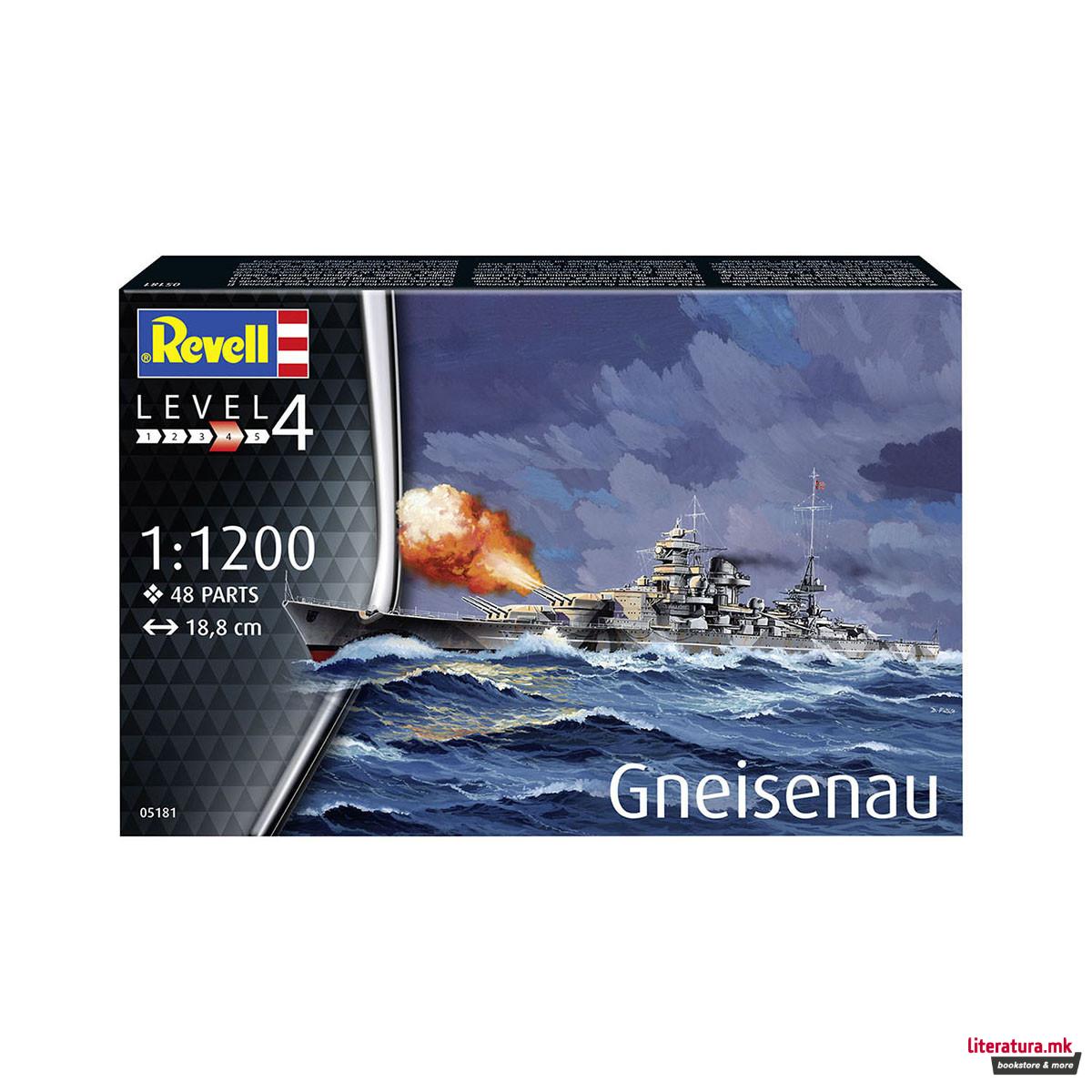 Макета, Gneisenau, 1:1200 