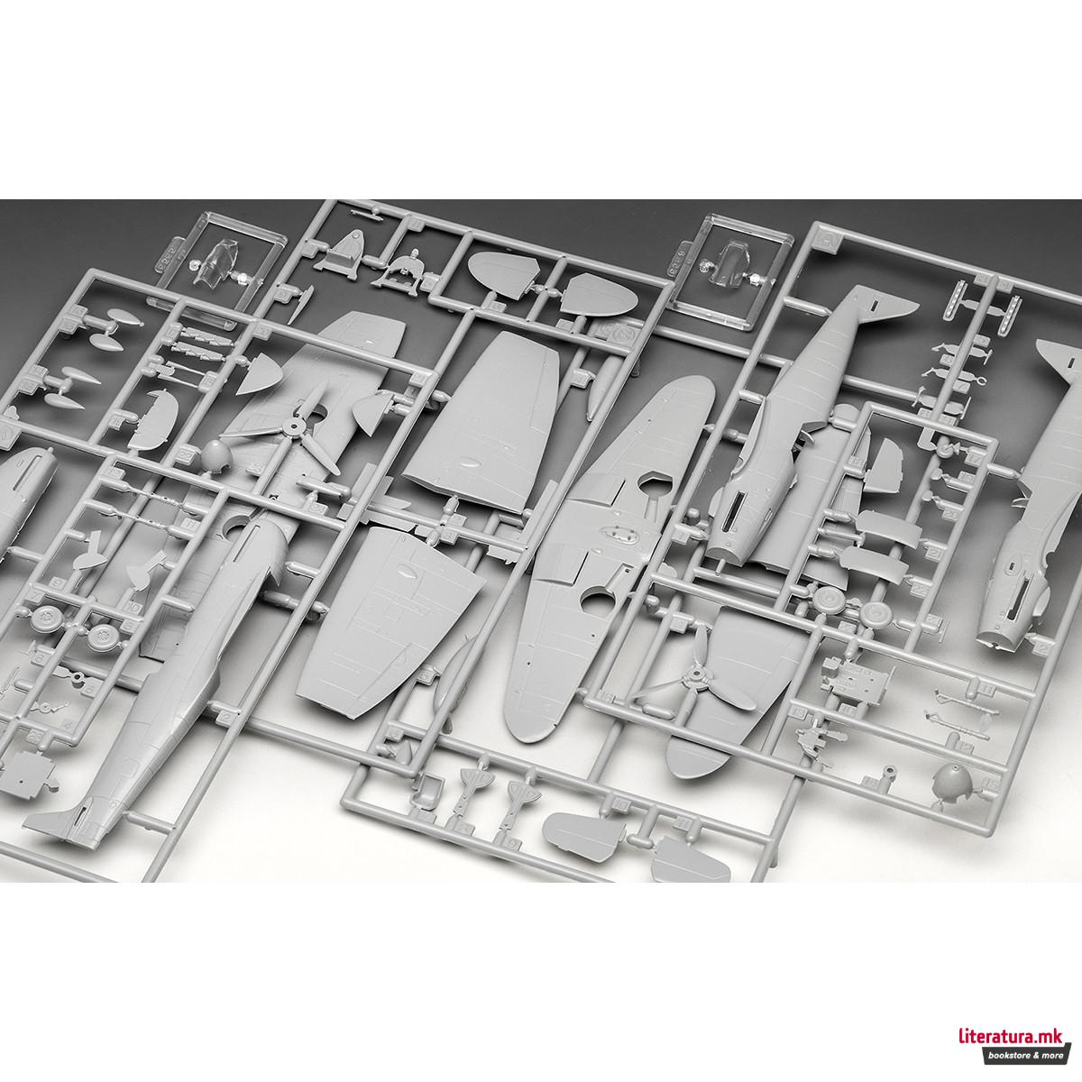 Сет макета + бои, Combat Set: Messerschmitt Bf109G-10 & Spitfire Mk.V, 1:72 