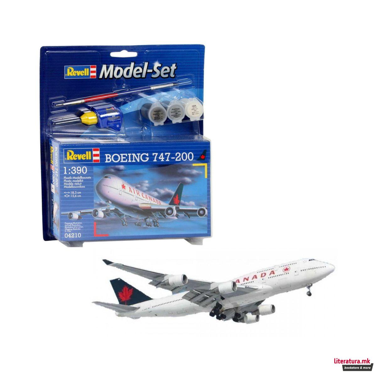 Сет макета + бои, Boeing 747-200, 1:390 