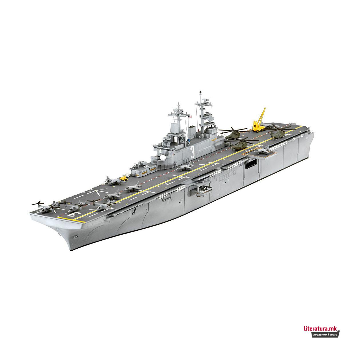 Сет макета + бои, Assault Carrier USS WASP CLASS, 1:700 