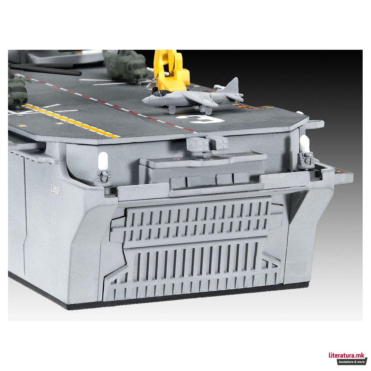 Сет макета + бои, Assault Carrier USS WASP CLASS, 1:700 