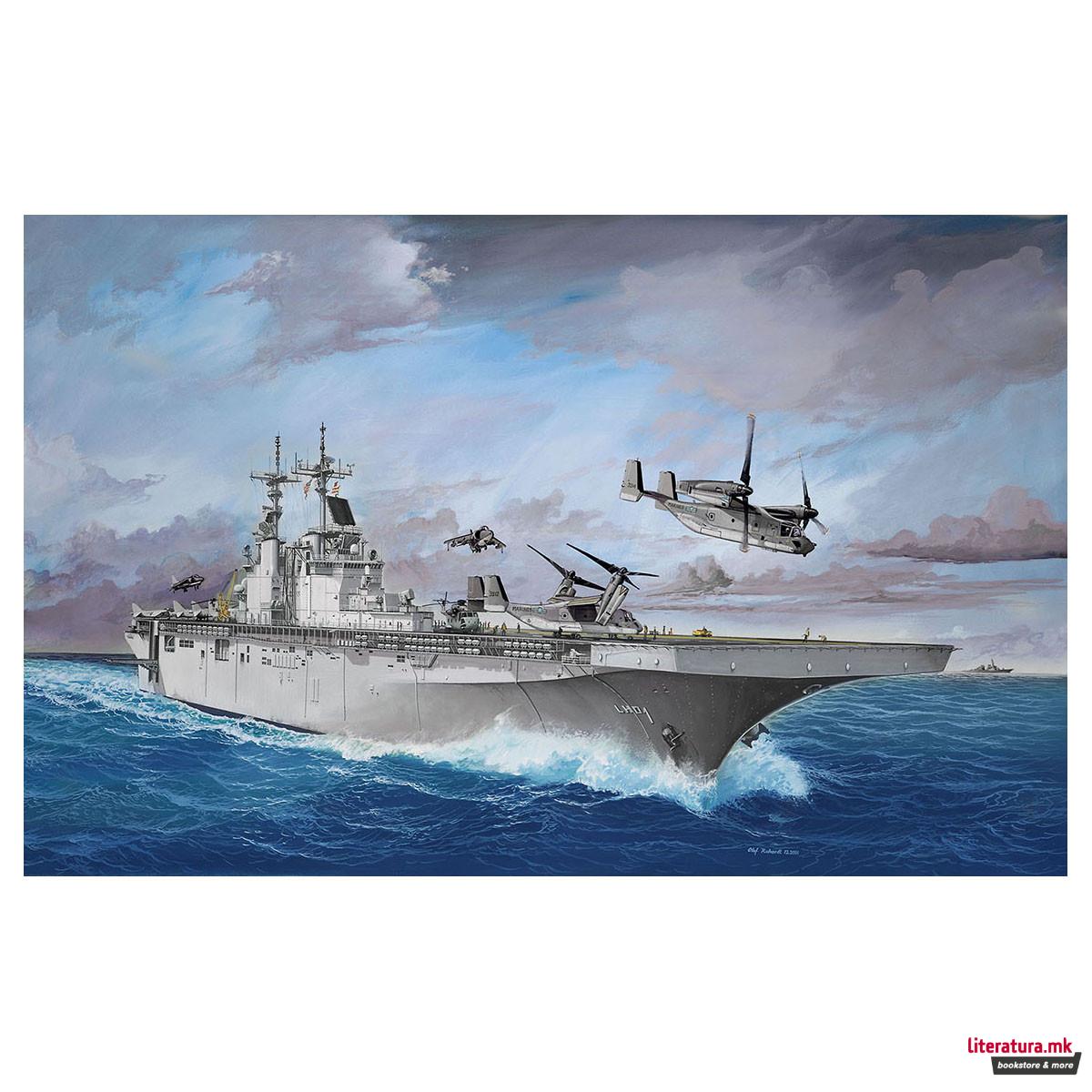 Сет макета + бои, Assault Carrier USS WASP CLASS, 1:700 