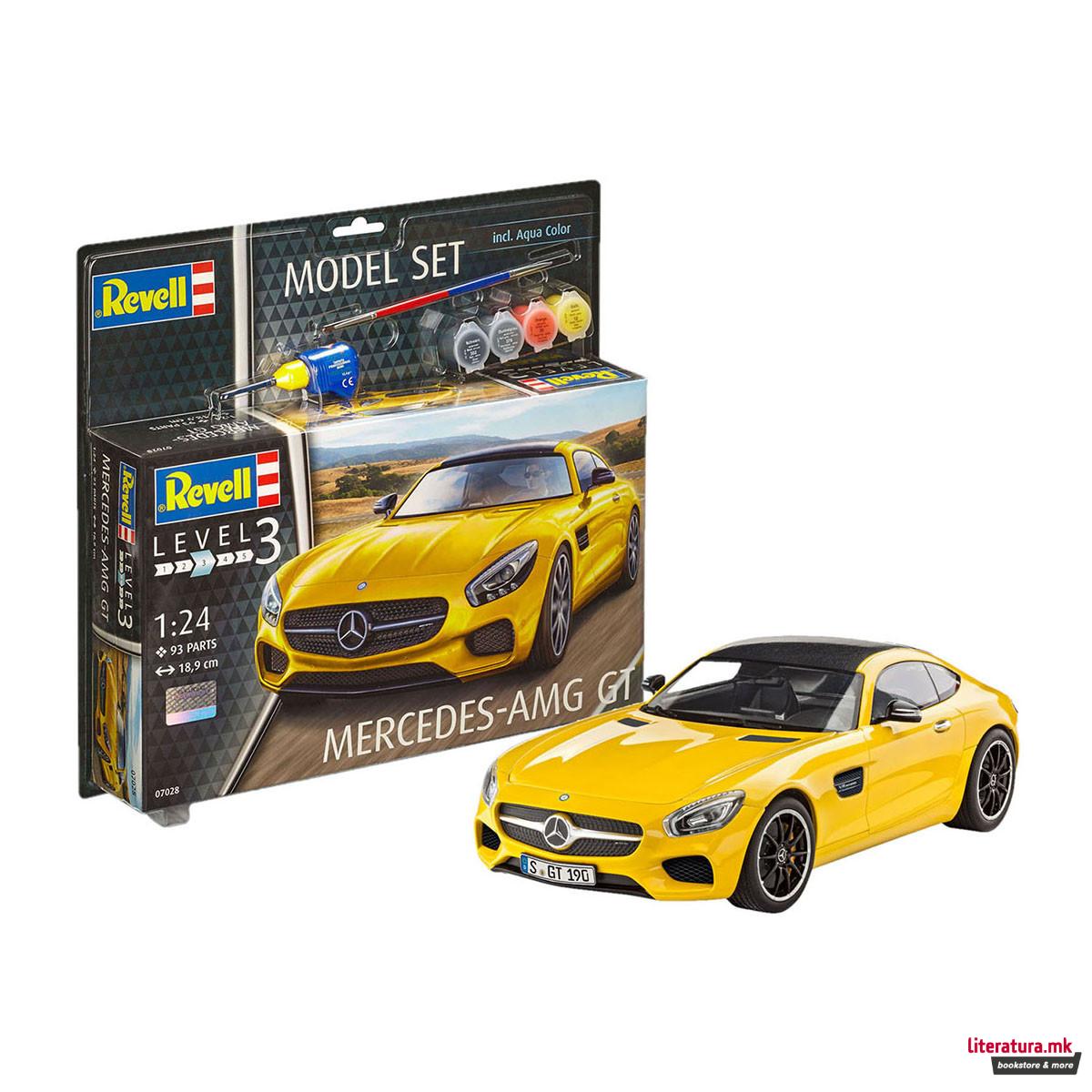 Сет макета + бои, Mercedes-AMG GT, 1:24 