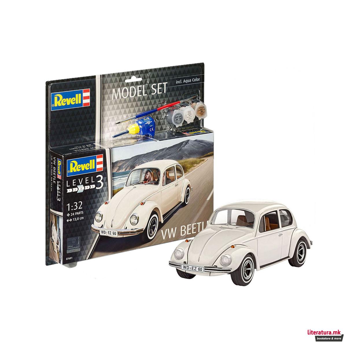 Сет макета + бои, Model set VW Beetle, 1:32 