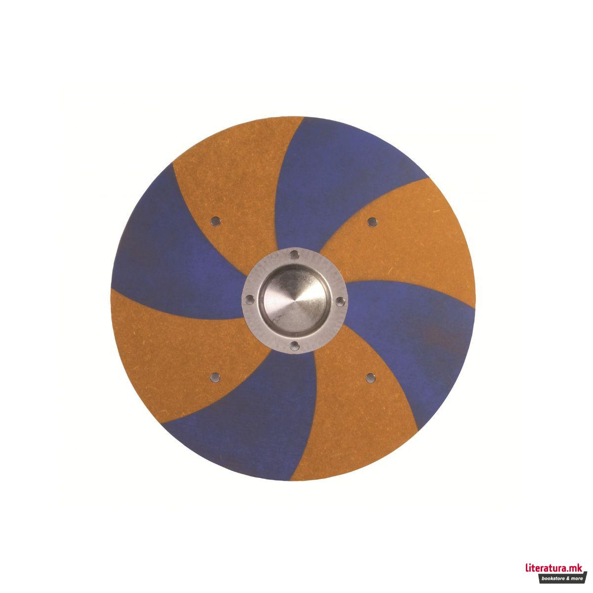 Викиншки штит, Grimwald, сино-жолт, Ø41cm 