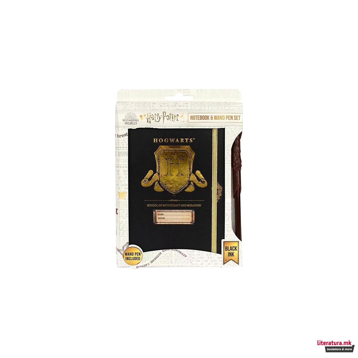 Сет нотес A5 + пенкало-стапче, Harry Potter - Hogwarts 