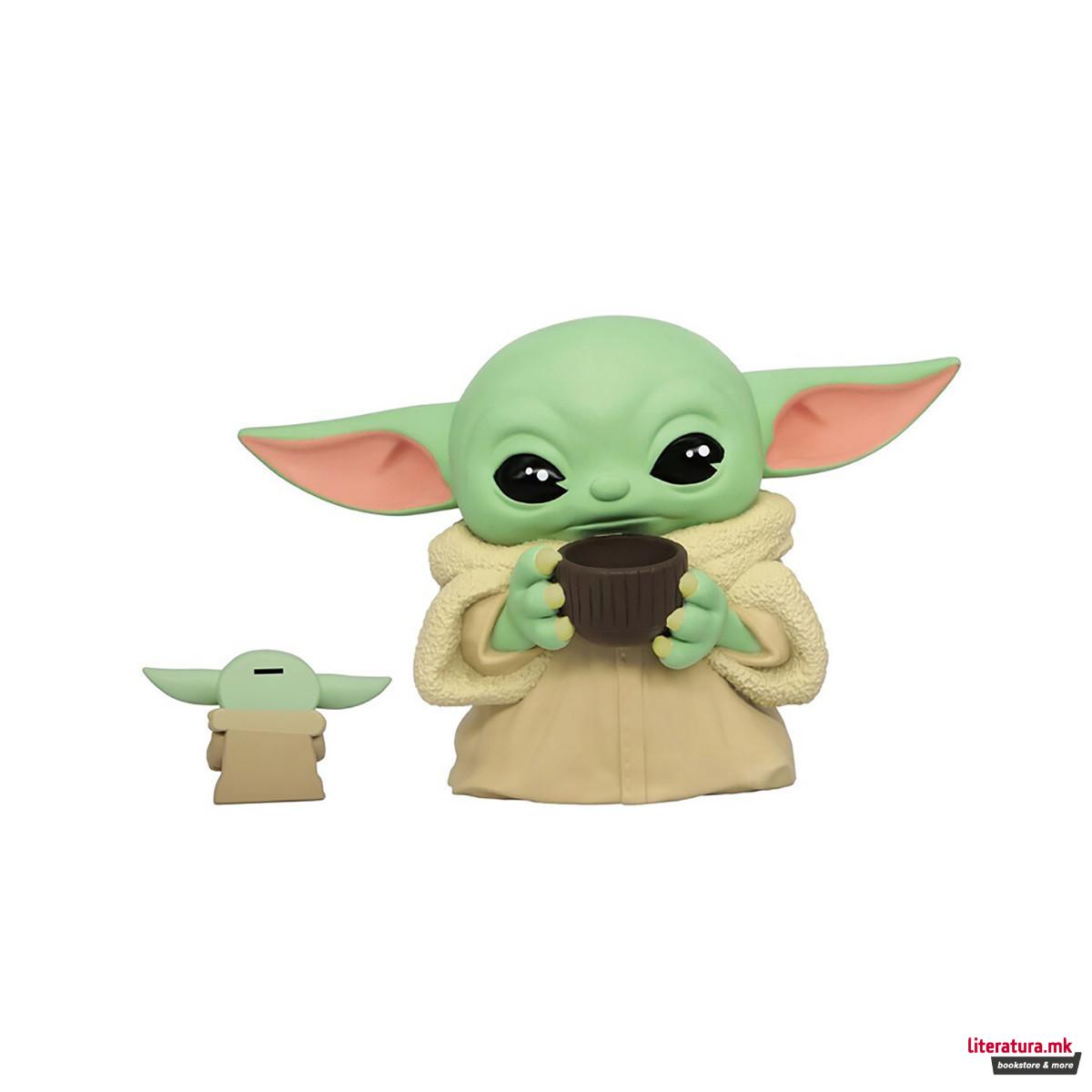 Касичка за пари, Star Wars: The Mandalorian - The Child w/Cup, 19cm 
